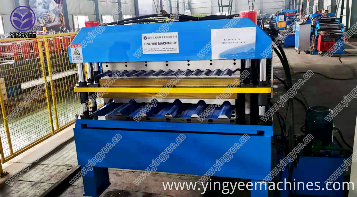 double layer roof sheet roll forming machine popular in Pakistan market. S type roof sheet roll forming machine